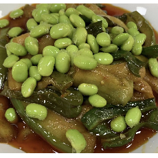 豆米蒸茄子