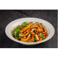 庐味家炒青椒干子肉丝